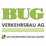 Vorschau von Das Logo der BUG Verkehrsbau AG in den Farben Schwarz und Grün gehalten mit dem Zusatz: Ein Unternehmen der BUG-Gruppe.