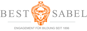 Das Logo der Best-Sabel Bildungszentrum GmbH in der Schriftfarbe Grau mit dem Zusatz: Engagement für die Bildung seit 1896.
