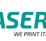 Vorschau von Das Logo der Laserline GmbH in der Farbe Grün mit dem Zusatz: We print it. You loveit!