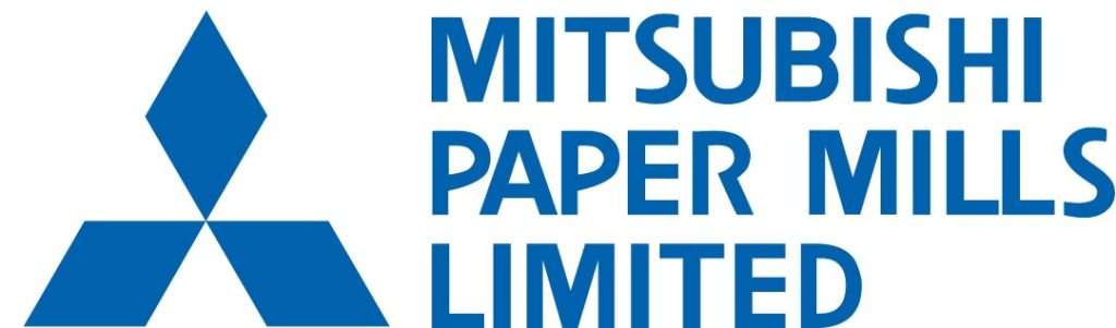 Das Logo der Mitsubishi HiTec Paper Europe GmbH ist in der Schriftfarbe Blau gehalten.