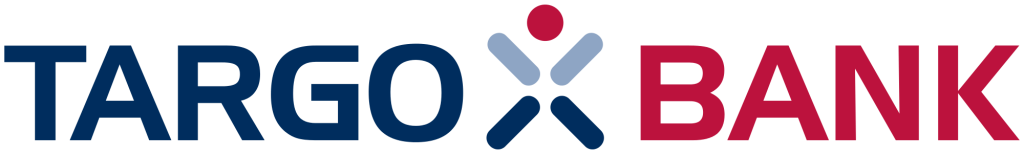 Das Logo der Firma TARGOBANK AG & Co. KGaA in den Farben Blau und Rot.