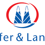 Vorschau von Das Logo der Pfeifer & Langen GmbH & Co. KG zeigt in der Mitt zwei Berge, die von einem roten Kreis umschlossen sind. Darunter steht der Firmenname Pfeifer & Langen in Blau.