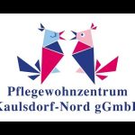 Vorschau von Das Logo der Pflegewohnzentrum Kaulsdorf-Nord gGmbH zeigt zwei Vögel aus dreieckigen Formen in den Farbe Rosa und Blau. Darunter in Blau gehalten die Schrift.