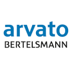 Vorschau von Das Logo arvato Financial Solutions in Blau. Darunter steht Bertelsmann.