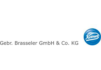 Das Logo der Gebr. Brasseler GmbH & Co. KG zeigt den Firmennamen in Grau und rechts daneben einen blauen Kreis in dem das Wort Komet steht. Das Logo dient unterstützend der Veranschaulichung/ Präsentation des Unternehmens auf der Anbieterseite alle-ausbildungsstellen.de für Ausbildungsstellen.