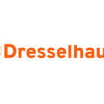 Vorschau von Das Logo Dresselhaus zeigt den Firmennamen Dresselhaus in der Farbe Orange. Das Logo dient unterstützend der Veranschaulichung/ Präsentation des Unternehmens auf der Anbieterseite alle-ausbildungsstellen.de für Ausbildungsstellen.
