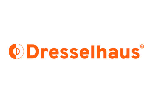 Das Logo Dresselhaus zeigt den Firmennamen Dresselhaus in der Farbe Orange. Das Logo dient unterstützend der Veranschaulichung/ Präsentation des Unternehmens auf der Anbieterseite alle-ausbildungsstellen.de für Ausbildungsstellen.