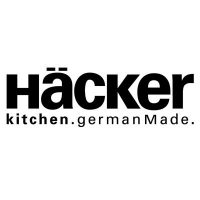 Das Logo der Häcker Küchen GmbH & Co. KG zeigt in der Mitte das Wort Häcker in Übergröße. Darunter steht der Zusatz: kitchen.germanMade.. Das Logo dient unterstützend der Veranschaulichung/ Präsentation des Unternehmens auf der Anbieterseite alle-ausbildungsstellen.de für Ausbildungsstellen.