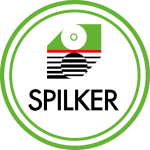 Vorschau von Das Logo der Spilker GmbH zeigt 2 grüne Kreise in dessen Mitte der Firmenname Spilker steht. Ebenfalls zu sehen ein Symbol in der Form einer Raute, welches in der Mitte getrennt wird durch einen roten Balken. Das Logo dient unterstützend der Veranschaulichung/ Präsentation des Unternehmens auf der Anbieterseite alle-ausbildungsstellen.de für Ausbildungsstellen.