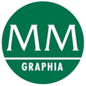 Das Logo der MM Graphia Bielefeld GmbH zeigt einen grünen Kreis mit weißer Schrift.