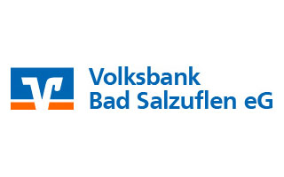 Das Logo der Volksbank Bad Salzuflen eG in der Schriftfarbe Blau.